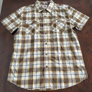Levi's Men's Brown Plaid Shirt